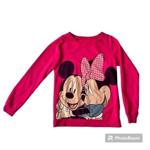 Pink Mickey and Minnie Disney Sweatshirt / Size Medium